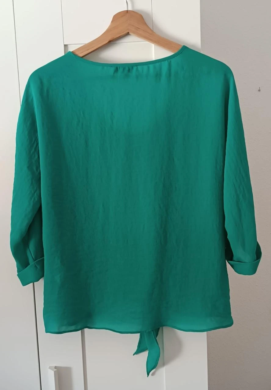 Blusa verde turquesa com nó Fórmula Joven-Tamanho 40/L – photo 3